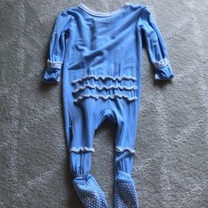 Kickee pants baby blue pajamas size 3-6 months